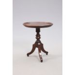 A MINIATURE MAHOGANY TRIPOD TABLE IN GEORGE III STYLE