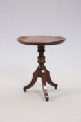 A MINIATURE MAHOGANY TRIPOD TABLE IN GEORGE III STYLE