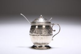 A VICTORIAN SILVER MUSTARD-POT, BY GEORGE NATHAN AND RIDLEY HAYES, BIRMINGHAM, 1887