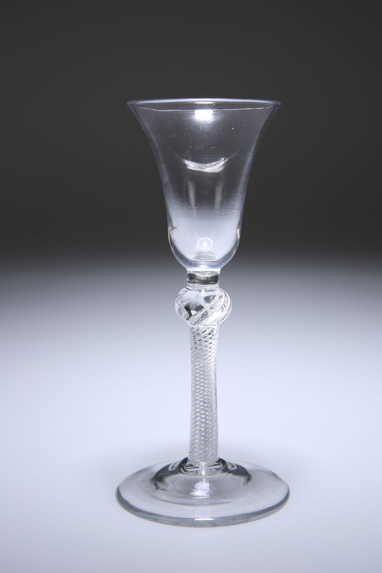 A COMPOSITE STEM WINE GLASS, c. 1750