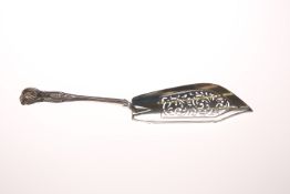 A VICTORIAN SILVER FISH-SLICE, GEORGE ADAMS, LONDON, 1846