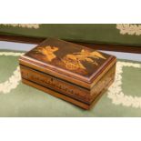 A FINE SORRENTO WARE JEWELLERY BOX