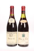 2 BOTTLES MIXED LOT FINE BURGUNDY