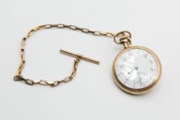 A WALTHAM OPEN FACE POCKET WATCH