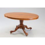 A VICTORIAN MAHOGANY OVAL LOO TABLE