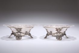 A PAIR OF VICTORIAN SILVER DESSERT-STANDS, BY FREDERICK ELKINGTON, BIRMINGHAM, 1887