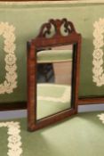 A SMALL MAHOGANY FRETWORK MIRROR IN THE GEORGIAN TASTE