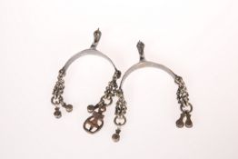 A PAIR OF GEORGE III SILVER SPURS, LONDON, 1805, MAKER'S MARK RUBBED