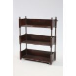 A SET OF REGENCY STYLE ROSEWOOD HANGING WALL SHELVES