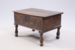 A 17TH CENTURY OAK BIBLE BOX