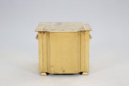 A BRASS COAL BOX, EARLY 20TH CENTURY