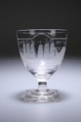 A NAVAL CONQUEST COMMEMORATIVE GLASS RUMMER, c. 1804