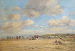 ENGLISH SCHOOL, BEACH SCENE, POSSIBLY SUFFOLK