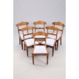 A SET OF SIX REGENCY MAHOGANY DINING CHAIRS