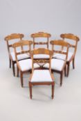 A SET OF SIX REGENCY MAHOGANY DINING CHAIRS