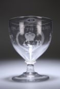 A GEORGE III GOLDEN JUBILEE GLASS RUMMER