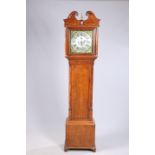 A GEORGE III OAK AND POLLARD OAK EIGHT-DAY LONGCASE CLOCK