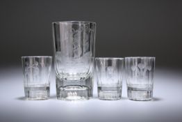 A GROUP OF FOUR WAGER GLASSES, c. 1800