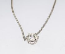 A 9CT WHITE GOLD BRILLIANT CUT DIAMOND SOLITAIRE PENDANT