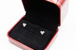 A PAIR OF EARLY 19TH CENTURY DIAMOND STUD EARRINGS