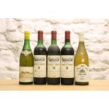 5 BOTTLES MIXED LOT TO INCLUDE CHATEAU LEOVILLE BARTON 1970