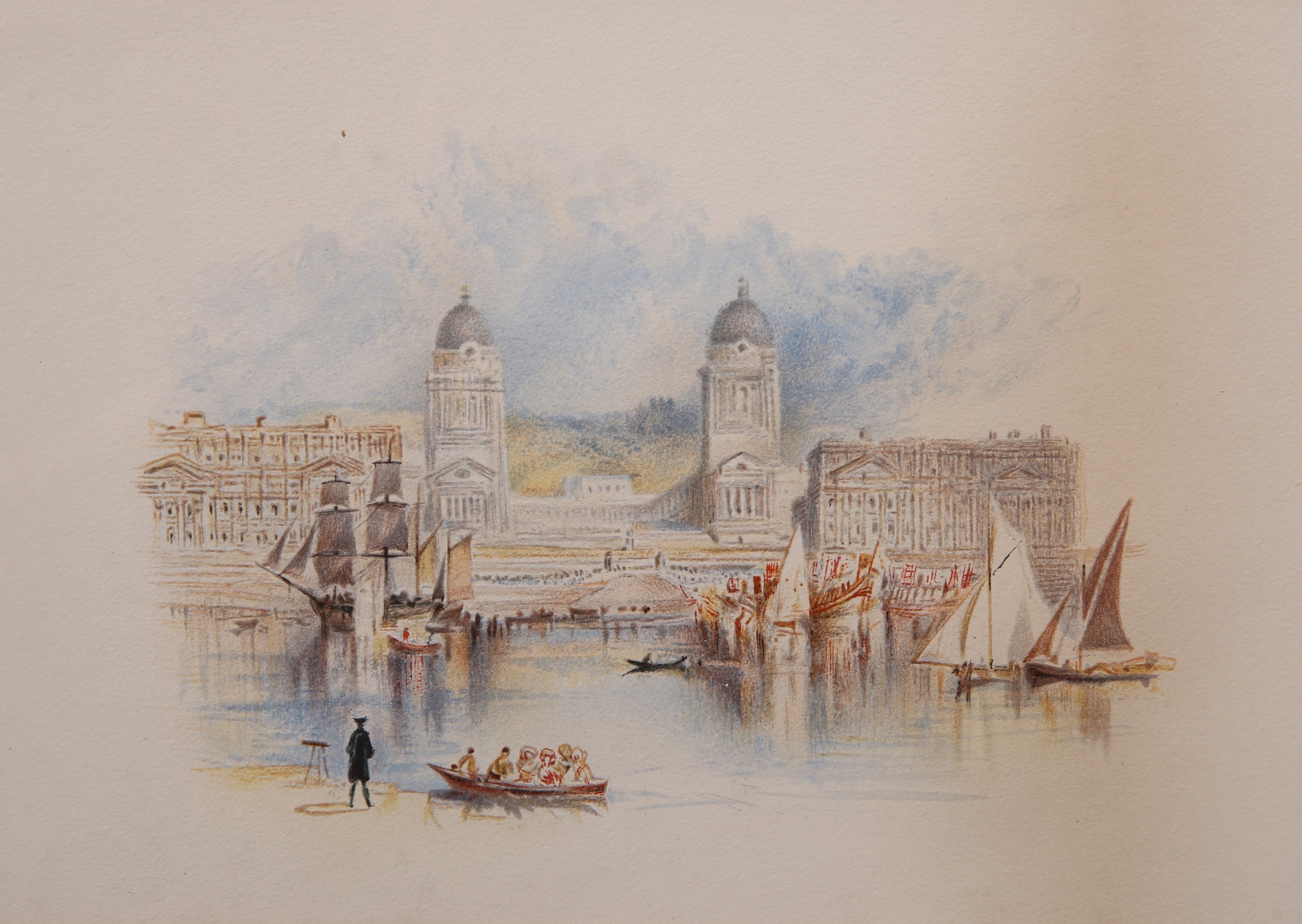 MANNER OF J.M.W. TURNER, VIEWS OF A RIVERSIDE TOWN