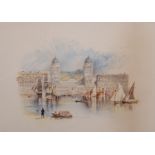 MANNER OF J.M.W. TURNER, VIEWS OF A RIVERSIDE TOWN