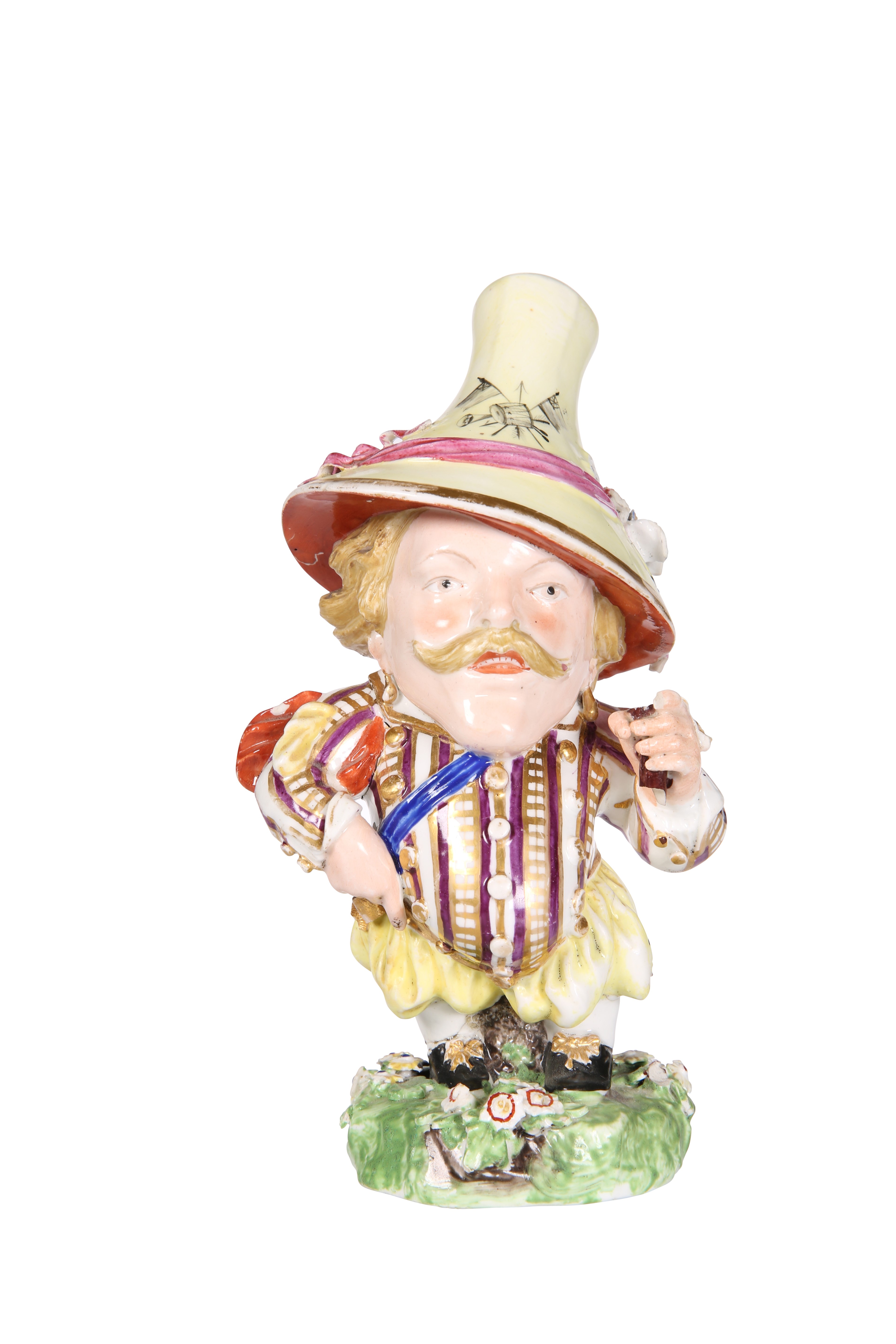 A DERBY FIGURE OF A MANSION HOUSE DWARF