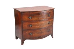 A REGENCY MAHOGANY BOW-FRONT CHEST OF DRAWERS