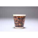 A MOCHA WARE TORTOISESHELL PATTERN TUMBLER CUP