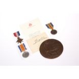 A WWI CASUALTY GROUP OF THREE MEDALS