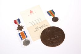 A WWI CASUALTY GROUP OF THREE MEDALS