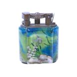 A DUNHILL AQUARIUM TABLE LIGHTER