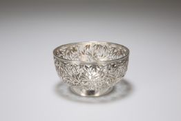 A CHINESE EXPORT SILVER BOWL, c.1900