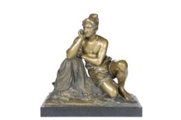 A FRENCH BRONZE OF A FISHERMAN