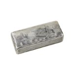 A RUSSIAN SILVER AND NIELLO SNUFF BOX, ASSAYER FYODOR IVANOV