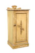 A VICTORIAN PAINTED PINE POT CUPBOARD