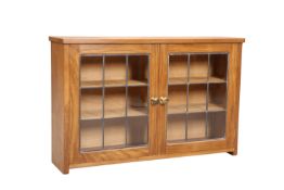 A LIZARDMAN OAK DISPLAY CABINET