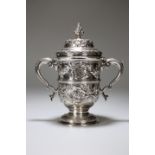 A LARGE GEORGE II SILVER CUP AND COVER, THOMAS WHIPHAM