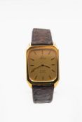 GENTLEMANS GOLD PLATED OMEGA STRAP WATCH