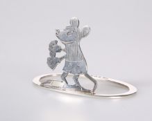 A GEORGE V SILVER "MICKEY MOUSE" NAPKIN RING