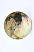 AN ART DECO CARLTON WARE "SKETCHING BIRD" PATTERN BOWL