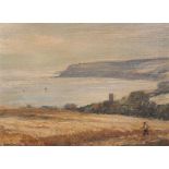 ENGLISH SCHOOL (19TH CENTURY), FIGURE IN A COASTAL LANDSCAPE