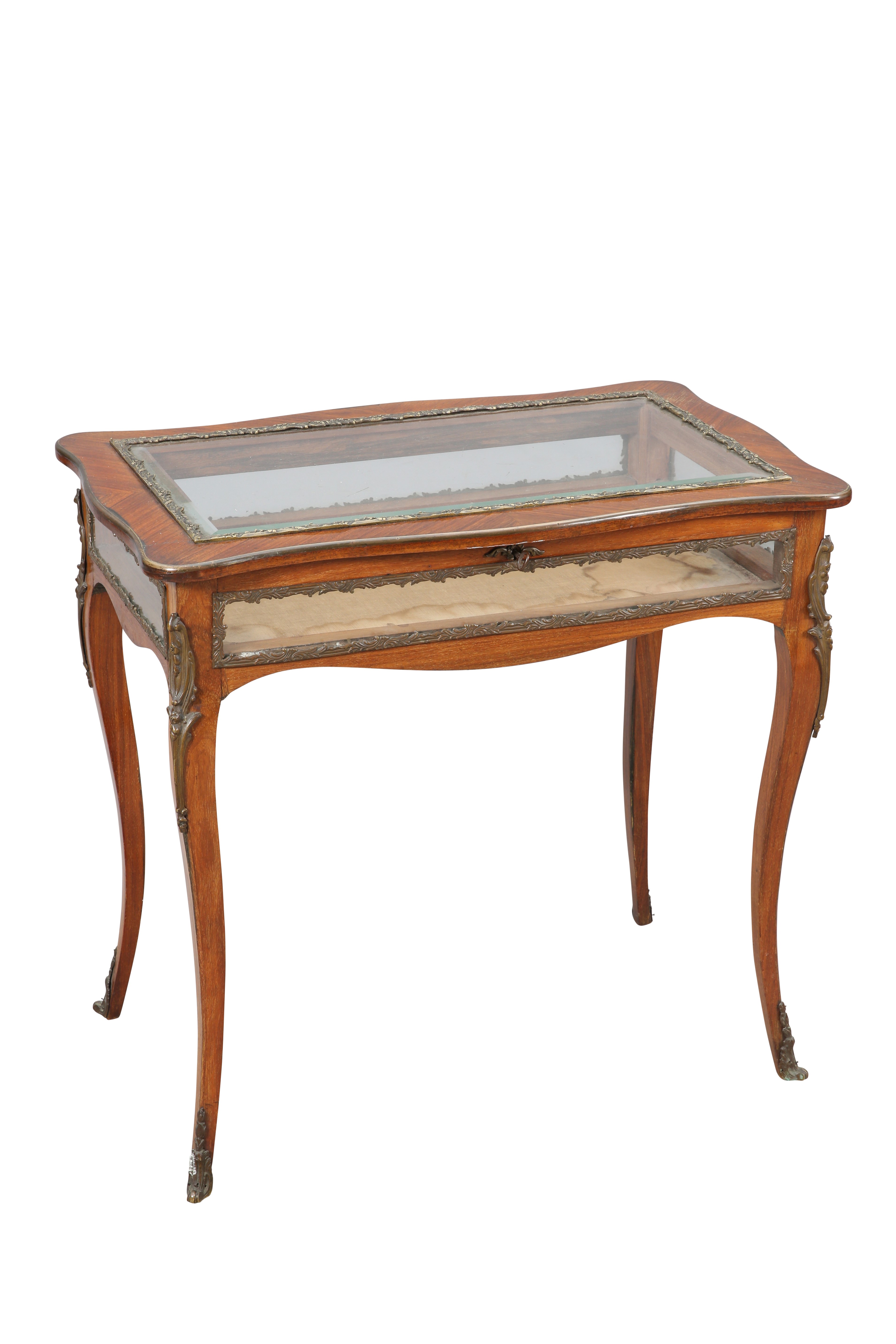 A LOUIS XV STYLE ROSEWOOD AND GILT-METAL MOUNTED BIJOUTERIE TABLE