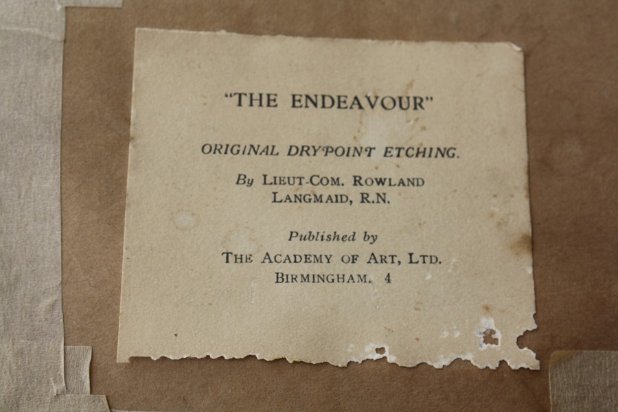 ROWLAND LANGMAID (1897-1956), "THE ENDEAVOUR" - Image 5 of 5