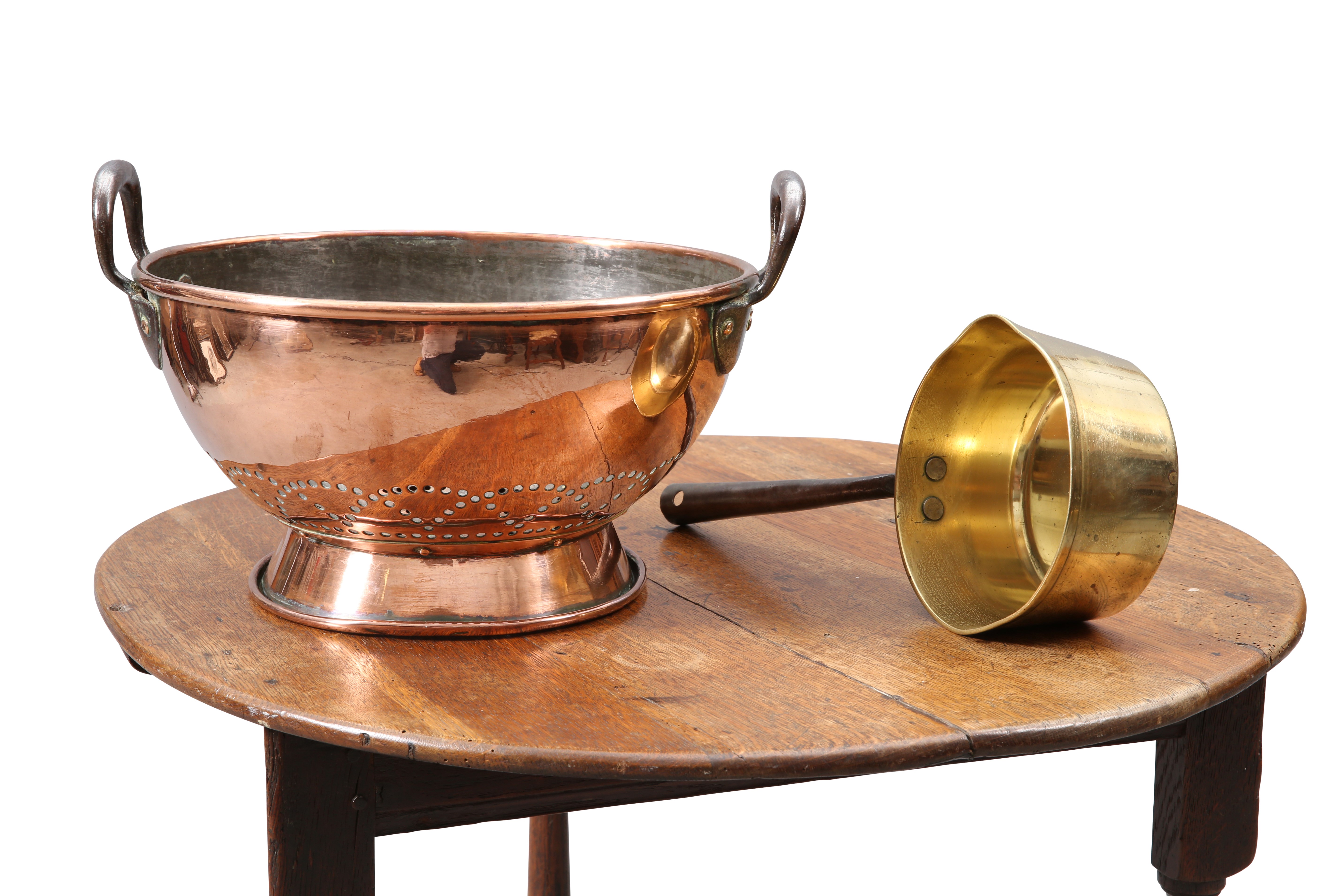 A 19TH CENTURY COPPER COLANDER