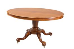 A VICTORIAN MAHOGANY OVAL LOO TABLE