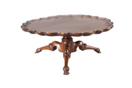 A 19TH CENTURY MAHOGANY LAZY SUSAN