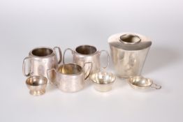 A GROUP OF SILVER AND PLATE
