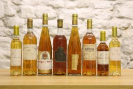 8 BOTTLES (INCLUDING HALF BOTTLES) RARE AND MATURE DESSERT WINES